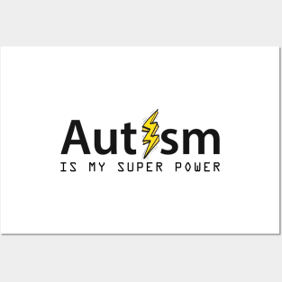 'Autism Is My Superpower' Autism Awareness Shirt Posters and Art